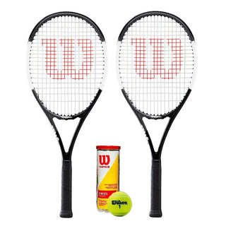 Wilson Nemesis 103 Graphite Tennis Racket Twin Set & 3 Balls