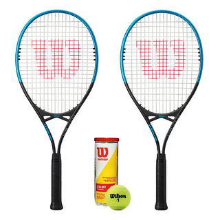 Wilson Hyper Control 2 Player Tennis Racket Set Inc 3 Tennis Balls